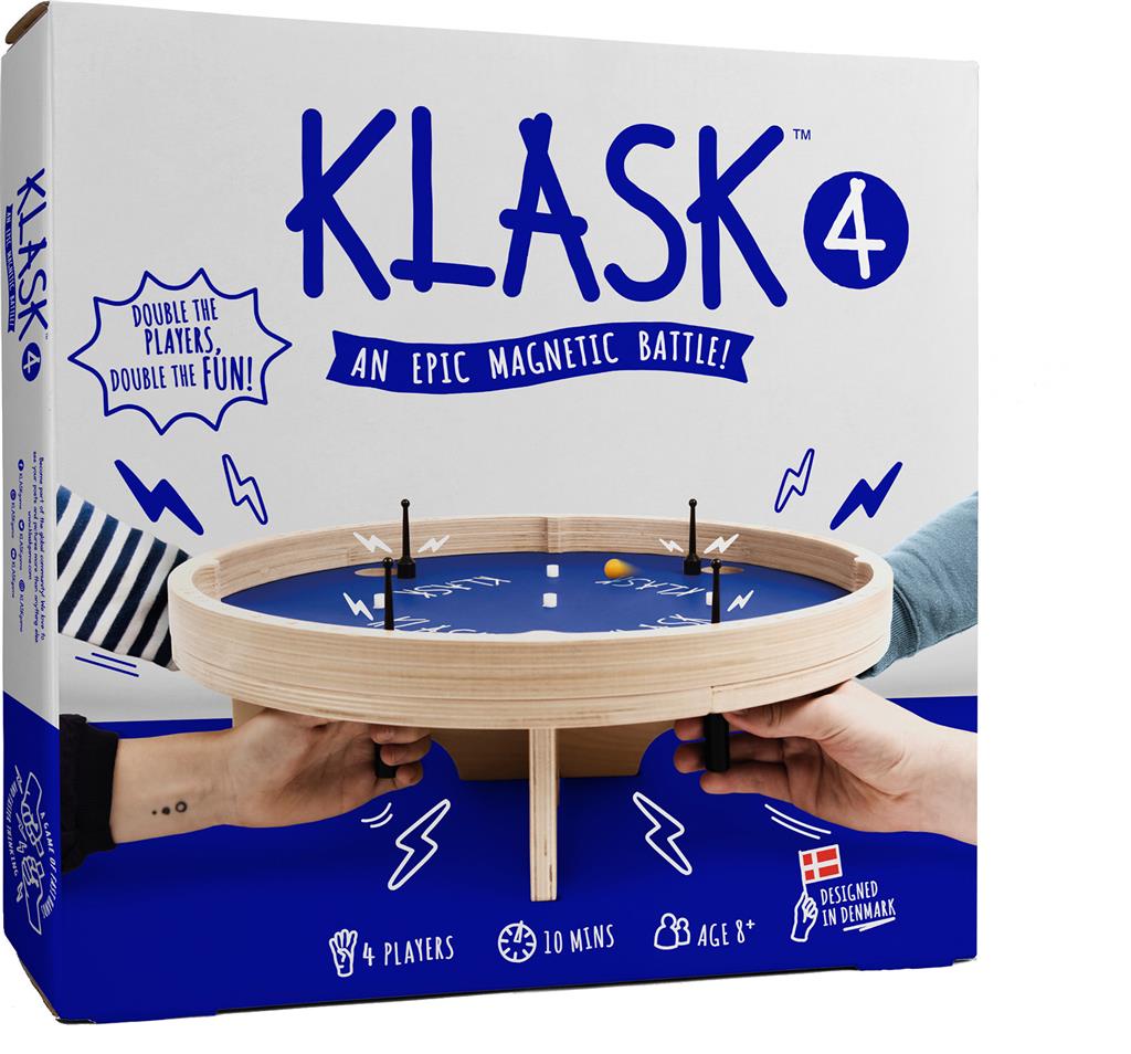 【数回のみ使用】KLASK 4 クラスク 4人用 アクションボードゲーム Klask 4