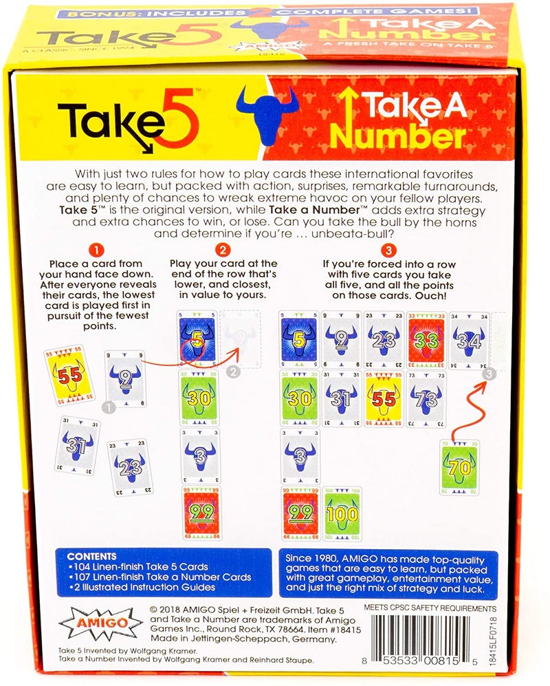Take 5 / Take a Number Bonus Pack / 6 Nimmt / X Nimmt (SEE LOW PRICE AT CHECKOUT)
