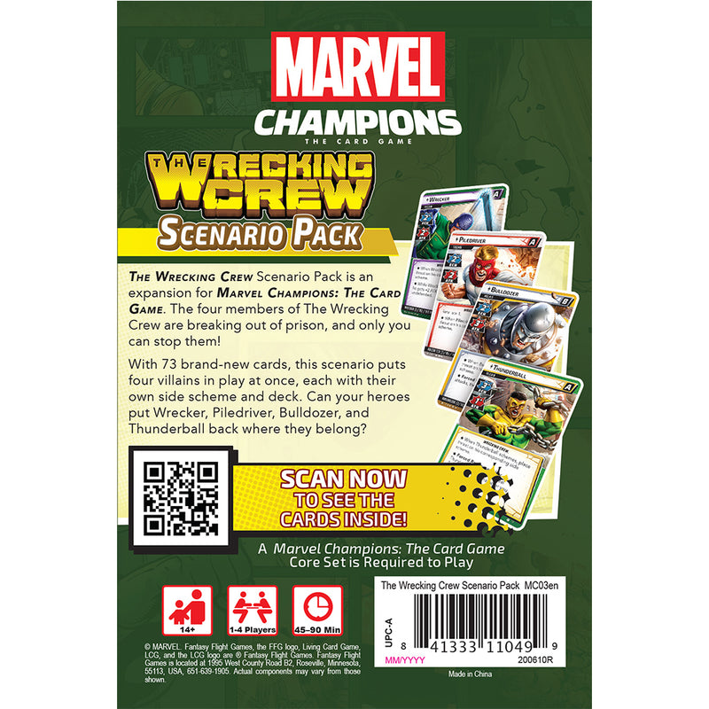 Marvel Champions LCG: The Wrecking Crew Scenario Pack (SEE LOW PRICE AT CHECKOUT)