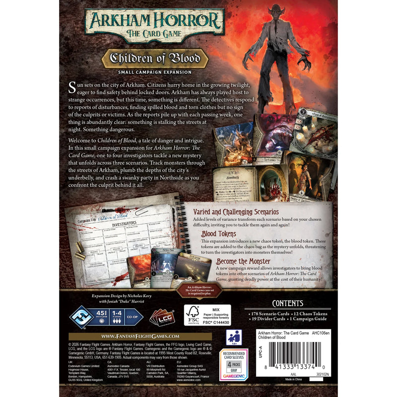 arkham horror card game expansions guide LCG: Children of Blood Campaign Expansion Variant:Reverse Holo Ultra Clear Card Sleeves Top 15 Black &