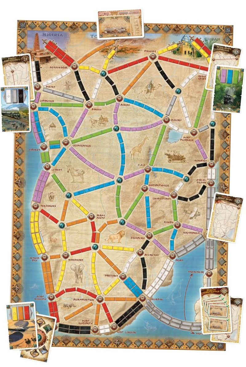 Ticket to Ride: Africa Map