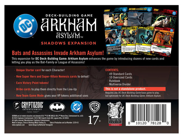 DC Comics Deck Building Game: Arkham Asylum - Shadows Expansion (SEE LOW PRICE AT CHECKOUT)