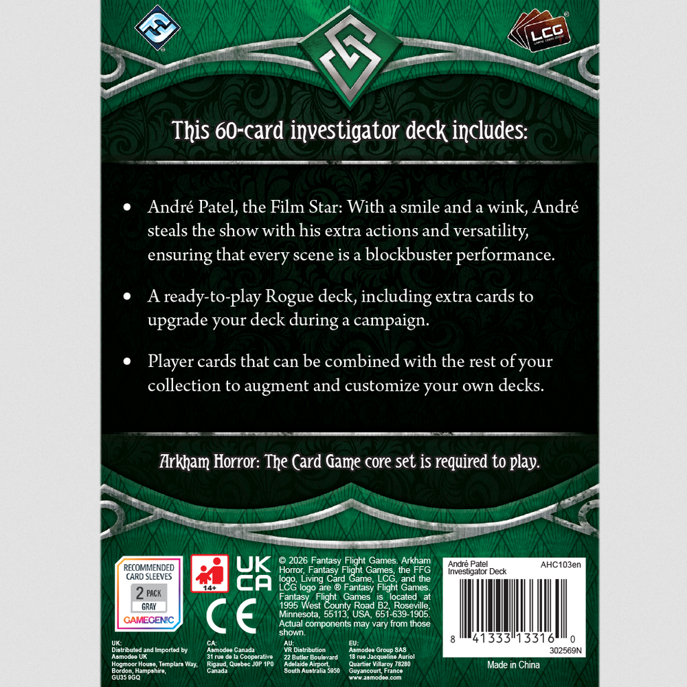 Arkham Horror LCG: André Patel Investigator Deck