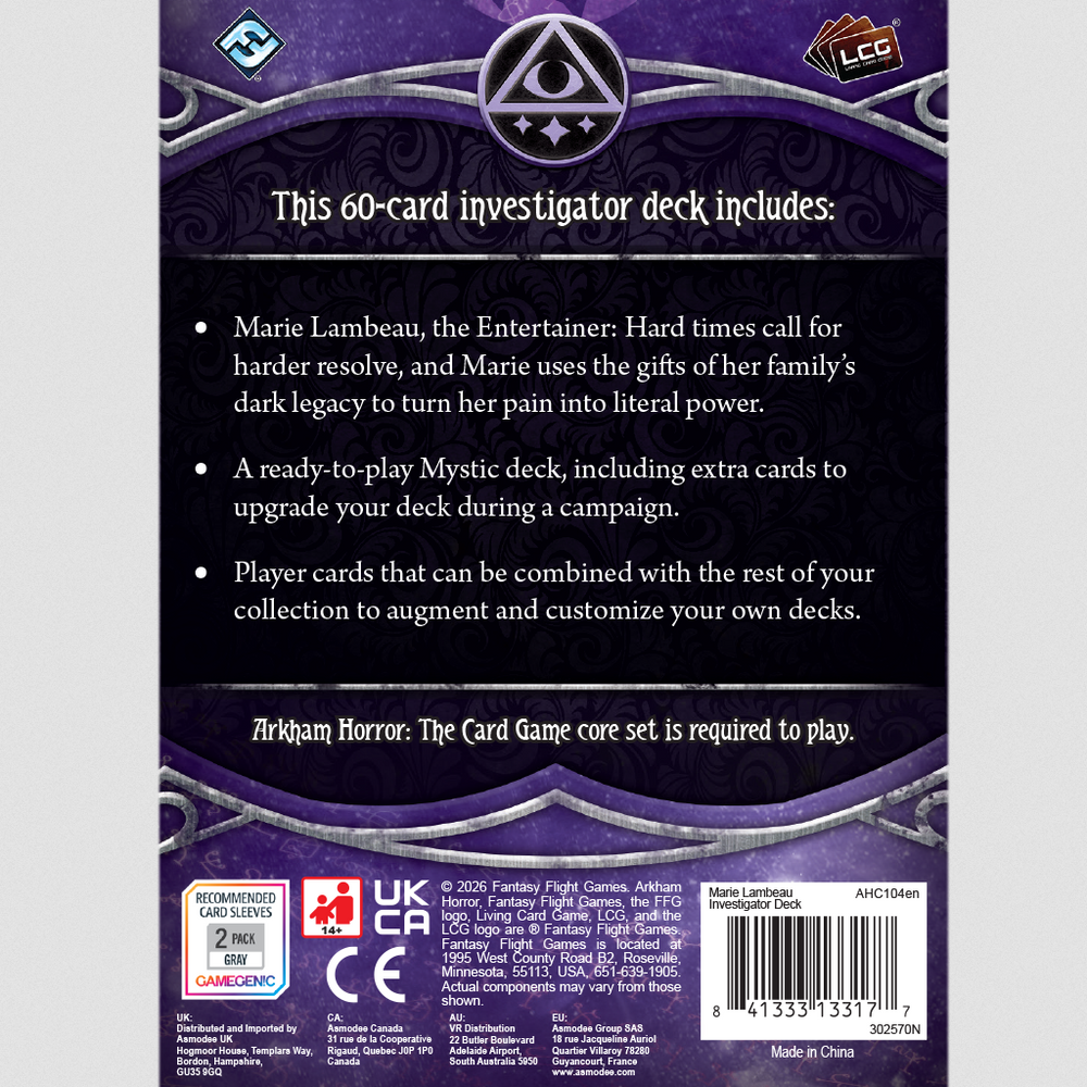 Arkham Horror LCG: Marie Lambeau Investigator Deck