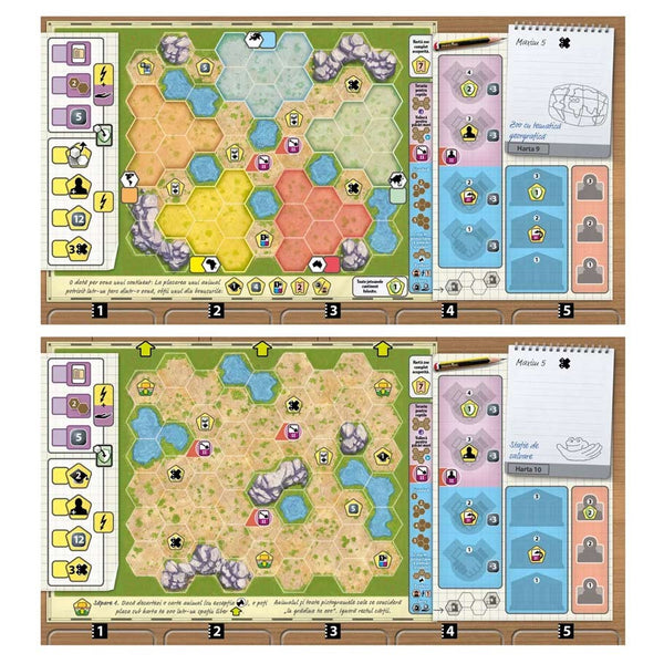 Arche Nova Zoo Map Pack 2 - Espansione Con 5 Nuovi Piani Zoologici (Grotte, AI, Laguna) Per Il Gioco Da Tavolo - Feuerland Spiele