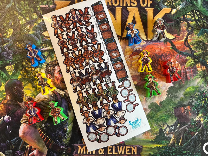 Lost Ruins of Arnak + Expedition Leaders Expansion Sticker Upgrade Kit