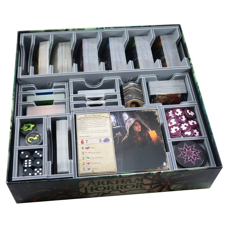 arkham horror card game box insert Horror: The All figures and game components shown are for size comparison only and are not included Arkham Horror 3rd Edition |