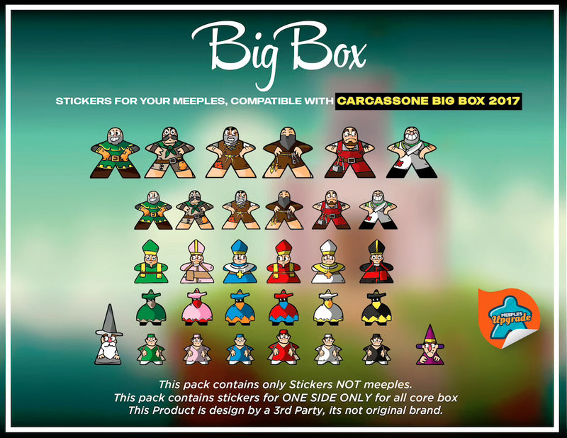 Carcassonne (Big Box 2017 Edition) Sticker Upgrade Kit