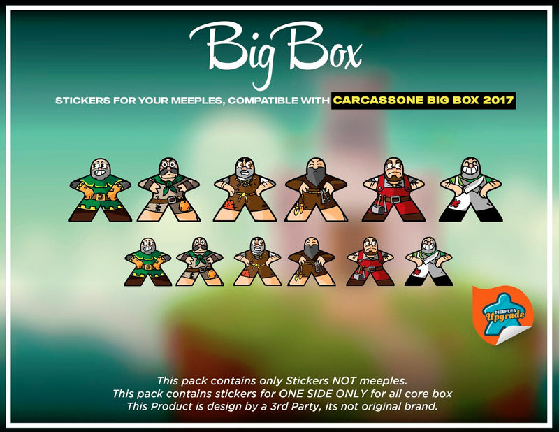 Carcassonne (Big Box 2017 Edition) Sticker Upgrade Kit