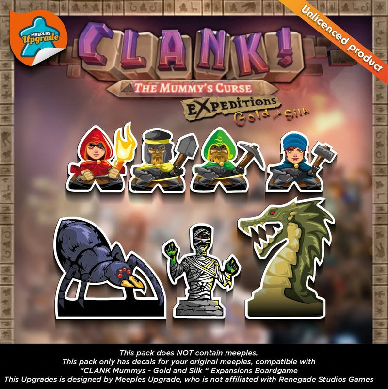 Clank!: Mummy's Curse + Gold & Silk Sticker Upgrade Kit