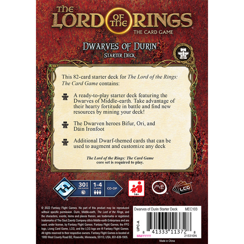 Lord of the Rings LCG: Dwarves of Durin Starter Deck (SEE LOW PRICE AT CHECKOUT)