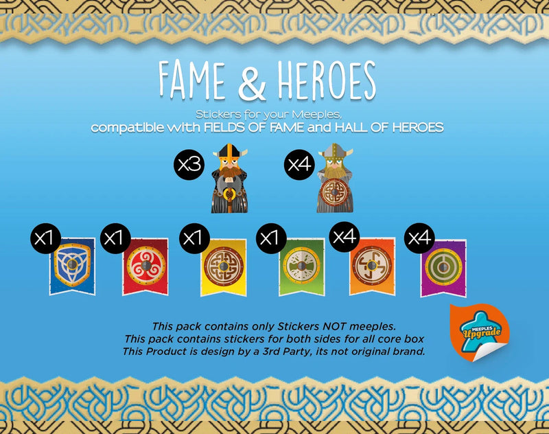 Raiders of the North Sea: Fields of Fame & Hall of Heroes Sticker Upgrade Kit