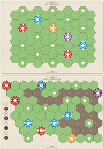 Age of Steam Deluxe: New England/Pittsburgh & Switzerland Map (SEE LOW PRICE AT CHECKOUT)