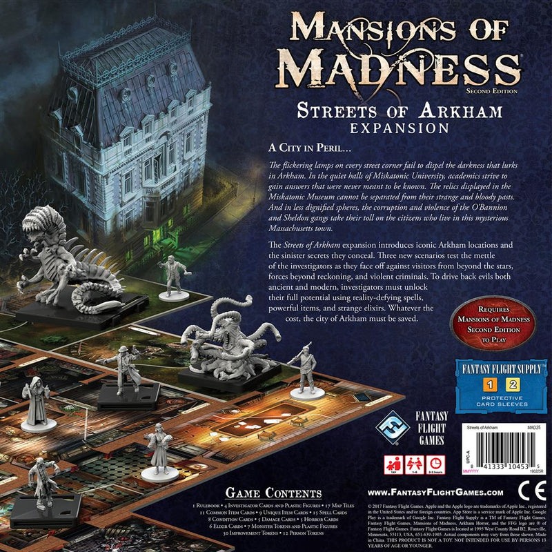 mansions of madness 2nd edition card sleeves Mansions of Madness (2nd Edition): Streets of Arkham Expansion