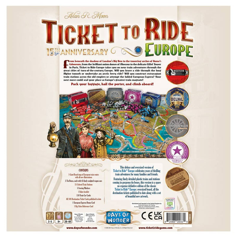 Ticket to Ride: Europe - 15th Anniversary Edition (SEE LOW PRICE AT CHECKOUT)