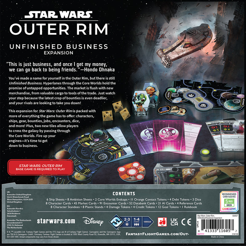 Star Wars: Outer Rim - Unfinished Business Expansion (SEE LOW PRICE AT CHECKOUT)
